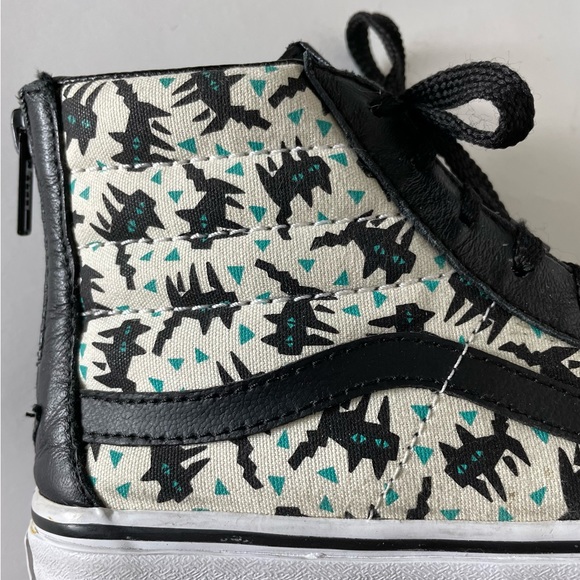 VANS•SK-8 HI•ZIPPER BACKS•SCARDY CAT PRINT•WOMENS SIZE 7 / MENS SIZE 5.5 - Picture 5 of 9